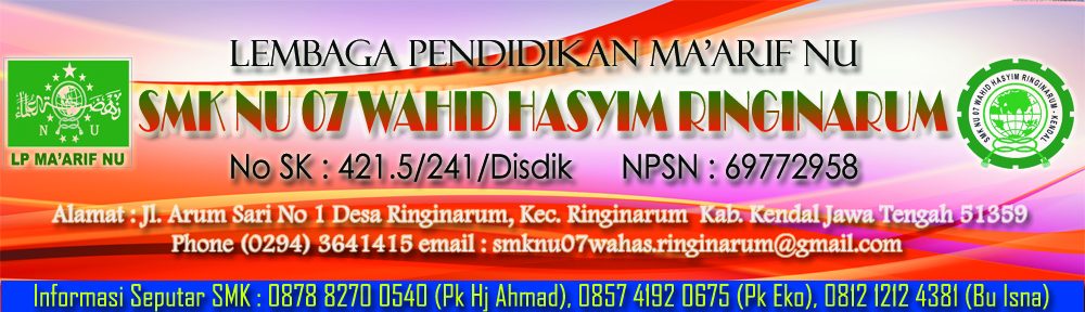 Web Resmi SMK NU 07 Wahid Hasyim Ringinarum